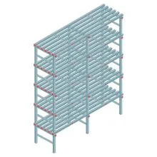 Kunststoffregal REA Euro Classic 2450x2000x600 mm (HxBxT) 5 Ebenen