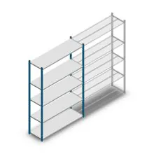 Fachbodenregal Medium Duty 2000x1300x400mm (hxbxt) 5 Ebenen blau Anfangsregal