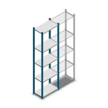 Fachbodenregal Medium Duty 2000x550x300mm (hxbxt) 5 Ebenen blau Anfangsregal