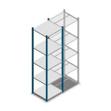 Fachbodenregal Medium Duty 2000x550x500mm (hxbxt) 5 Ebenen blau Anfangsregal