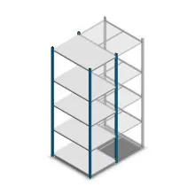 Fachbodenregal Medium Duty 2000x550x800mm (hxbxt) 5 Ebenen blau Anfangsregal