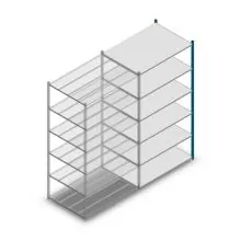 Fachbodenregal Medium Duty 2000x1150x800 mm (HxBxT) 6 Ebenen blau Anbauregal