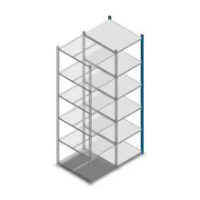 Fachbodenregal Medium Duty 2200x550x700 mm (HxBxT) 6 Ebenen blau Anbauregal