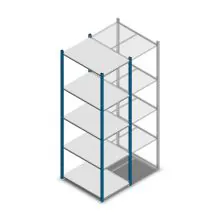 Fachbodenregal Medium Duty 2200x550x800mm (HxBxT) 5 Ebenen blau Grundregal