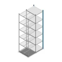 Fachbodenregal Medium Duty 2500x550x700 mm (HxBxT) 6 Ebenen blau Anbauregal