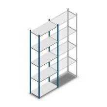 Fachbodenregal Medium Duty 2500x850x400mm (HxBxT) 5 Ebenen blau Grundregal