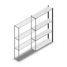 Fachbodenregal Medium Duty 2000x1150x300 mm (HxBxT) 4 Ebenen anthrazit Anbauregal
