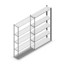 Fachbodenregal Medium Duty 2000x1150x300mm (HxBxT) 5 Ebenen anthrazit Anbauregal