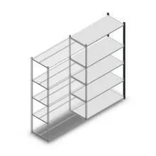 Fachbodenregal Medium Duty 2000x1150x500mm (HxBxT) 5 Ebenen anthrazit Anbauregal