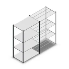 Fachbodenregal Medium Duty 2000x1150x700mm (hxbxt) 4 Ebenen anthrazit Anfangsregal