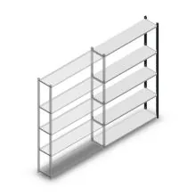 Fachbodenregal Medium Duty 2000x1300x300mm (HxBxT) 5 Ebenen anthrazit Anbauregal