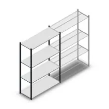 Fachbodenregal Medium Duty 2000x1300x500mm (hxbxt) 4 Ebenen anthrazit Anfangsregal