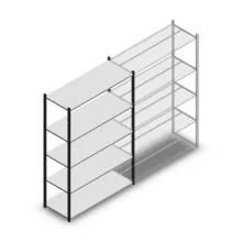 Fachbodenregal Medium Duty 2000x1300x500mm (hxbxt) 5 Ebenen anthrazit Anfangsregal