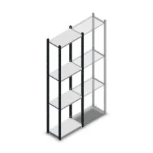 Fachbodenregal Medium Duty 2000x550x300mm (hxbxt) 4 Ebenen anthrazit Anfangsregal