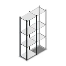 Fachbodenregal Medium Duty 2000x550x400mm (hxbxt) 4 Ebenen anthrazit Anfangsregal