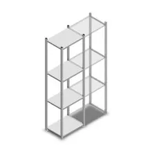 Fachbodenregal Light Duty 2000x550x400 mm (HxBxT) 4 Ebenen Grundregal