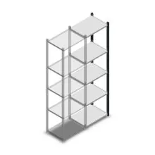 Fachbodenregal Medium Duty 2000x550x400mm (HxBxT) 5 Ebenen anthrazit Anbauregal