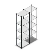 Fachbodenregal Medium Duty 2000x550x400mm (hxbxt) 5 Ebenen anthrazit Anfangsregal