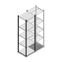 Fachbodenregal Medium Duty 2000x550x500mm (hxbxt) 5 Ebenen anthrazit Anfangsregal