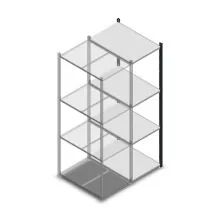 Fachbodenregal Medium Duty 2000x550x800 mm (HxBxT) 4 Ebenen anthrazit Anbauregal