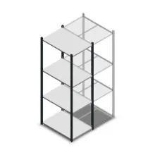 Fachbodenregal Medium Duty 2000x550x800mm (hxbxt) 4 Ebenen anthrazit Anfangsregal