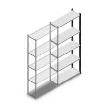 Fachbodenregal Medium Duty 2000x850x300mm (HxBxT) 5 Ebenen anthrazit Anbauregal