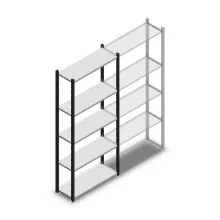 Fachbodenregal Medium Duty 2000x850x300mm (hxbxt) 5 Ebenen anthrazit Anfangsregal