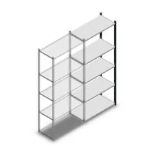 Fachbodenregal Medium Duty 2000x850x400 mm (HxBxT) 5 Ebenen anthrazit Anbauregal