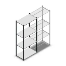Fachbodenregal Medium Duty 2000x850x500mm (hxbxt) 4 Ebenen anthrazit Anfangsregal