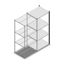 Fachbodenregal Medium Duty 2000x850x700 mm (HxBxT) 4 Ebenen anthrazit Anbauregal