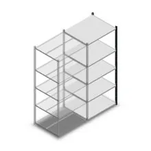 Fachbodenregal Medium Duty 2000x850x700 mm (HxBxT) 5 Ebenen anthrazit Anbauregal