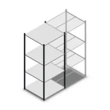 Fachbodenregal Medium Duty 2000x850x800mm (hxbxt) 4 Ebenen anthrazit Anfangsregal