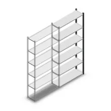 Fachbodenregal Medium Duty 2000x1000x300mm (HxBxT) 6 Ebenen anthrazit Anbauregal