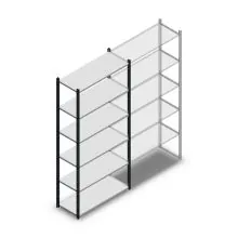 Fachbodenregal Medium Duty 2200x1000x400mm (hxbxt) 6 Ebenen anthrazit Anfangsregal