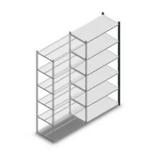 Fachbodenregal Medium Duty 2200x1000x500 mm (HxBxT) 6 Ebenen anthrazit Anbauregal