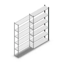 Fachbodenregal Medium Duty 2000x1150x300 mm (HxBxT) 6 Ebenen anthrazit Anbauregal