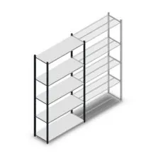 Fachbodenregal Medium Duty 2200x1150x400mm (hxbxt) 5 Ebenen anthrazit Anfangsregal