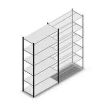 Fachbodenregal Medium Duty 2000x1150x500mm (hxbxt) 4 Ebenen anthrazit Anfangsregal
