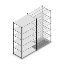 Medium Duty Fachbodenregal 2000x1150x500mm (hxbxt) 6 Ebenen anthrazit Anfangsregal