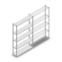 Fachbodenregal Medium Duty 2200x1300x300mm (hxbxt) 5 Ebenen verzinkt Anfangsregal