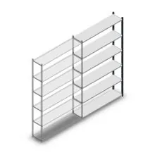 Fachbodenregal Medium Duty 2000x850x300mm (HxBxT) 6 Ebenen anthrazit Anbauregal