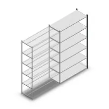 Fachbodenregal Medium Duty 2000x1300x500 mm (HxBxT) 6 Ebenen anthrazit Anbauregal