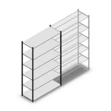 Fachbodenregal Medium Duty 2200x1300x500mm (hxbxt) 6 Ebenen anthrazit Anfangsregal