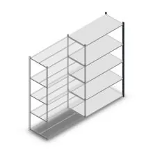 Fachbodenregal Medium Duty 2200x1300x600 mm (HxBxT) 5 Ebenen anthrazit Anbauregal