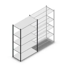 Fachbodenregal Medium Duty 2200x1300x600mm (hxbxt) 5 Ebenen anthrazit Anfangsregal