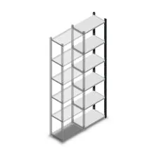 Fachbodenregal Medium Duty 2000x550x300mm (HxBxT) 6 Ebenen anthrazit Anbauregal