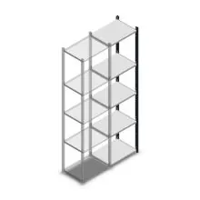 Fachbodenregal Medium Duty 2200x550x400 mm (HxBxT) 5 Ebenen anthrazit Anbauregal