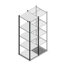 Fachbodenregal Medium Duty 2200x550x700 mm (HxBxT) 5 Ebenen anthrazit Grundregal
