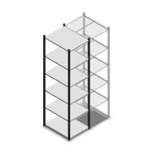 Fachbodenregal Medium Duty 2200x550x700 mm (HxBxT) 6 Ebenen anthrazit Grundregal