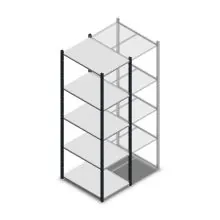 Fachbodenregal Medium Duty 2200x550x800 mm (HxBxT) 5 Ebenen anthrazit Grundregal